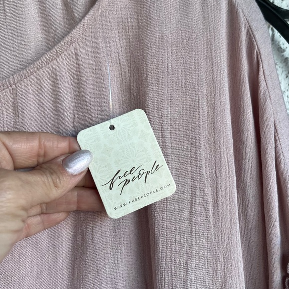 Free People Cassy Tunic Hushed Violet Fringe Mini Dress - Picture 9 of 12